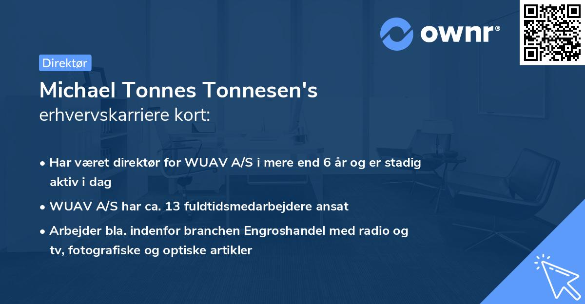 Michael Tonnes Tonnesen's erhvervskarriere kort