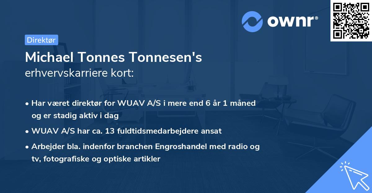 Michael Tonnes Tonnesen's erhvervskarriere kort
