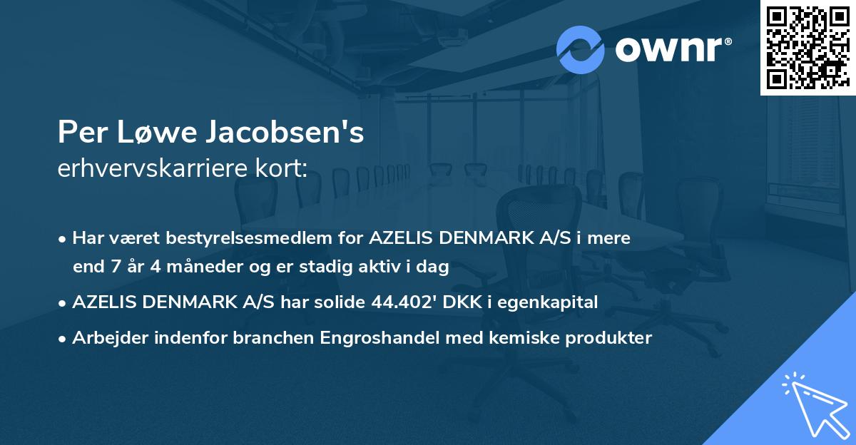 Per Løwe Jacobsen's erhvervskarriere kort