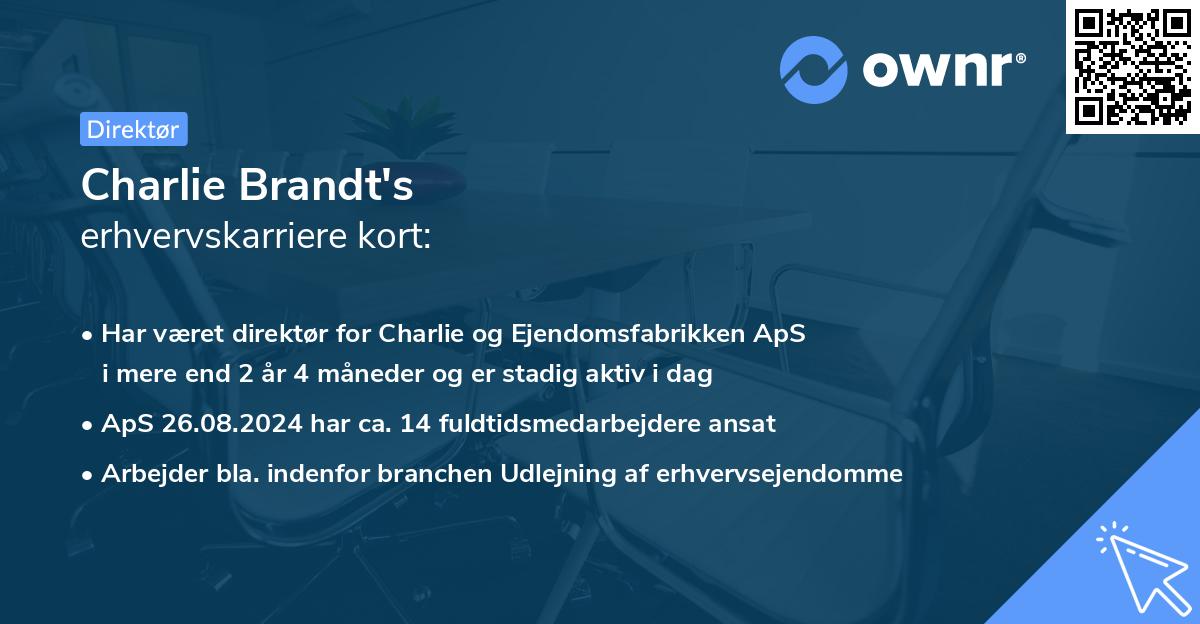 Charlie Brandt's erhvervskarriere kort