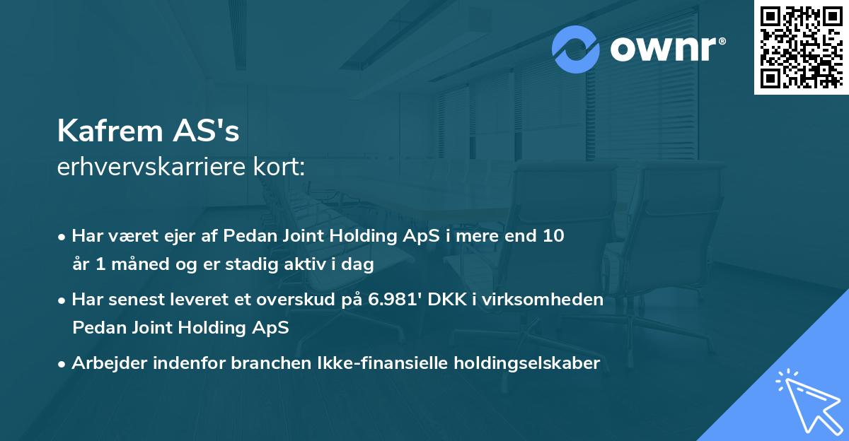 Kafrem AS's erhvervskarriere kort