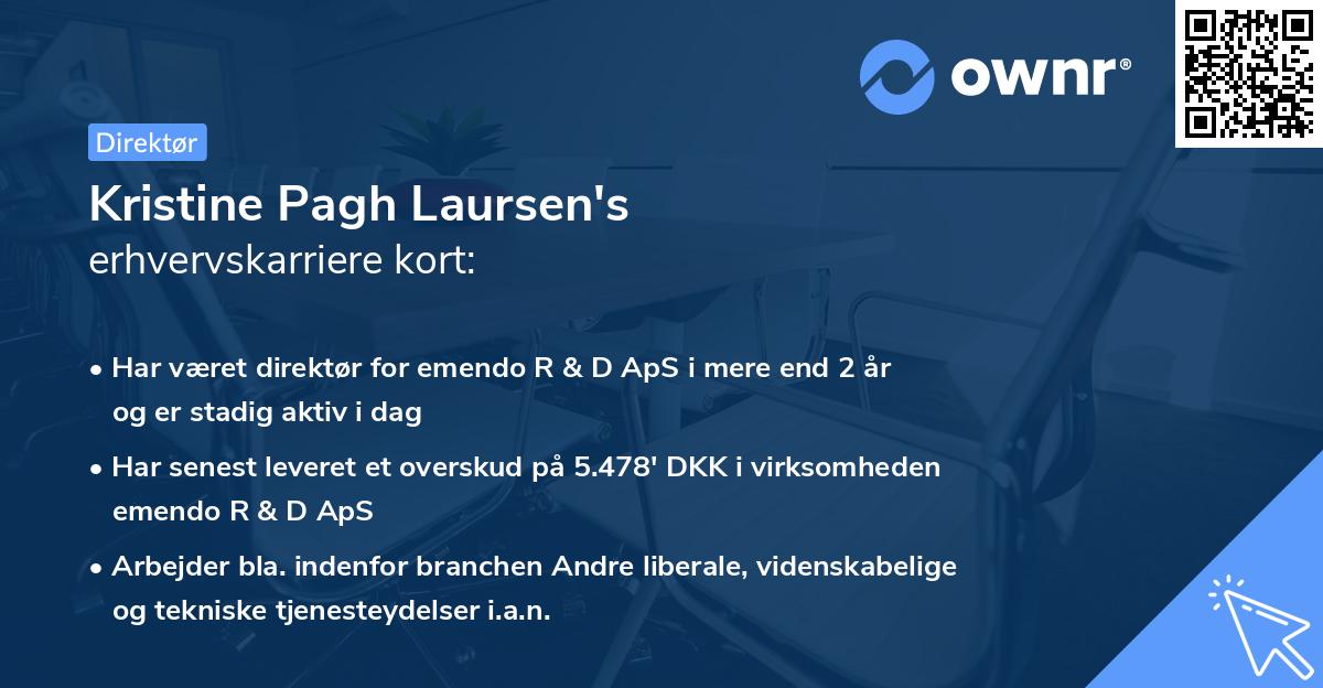Kristine Pagh Laursen's erhvervskarriere kort