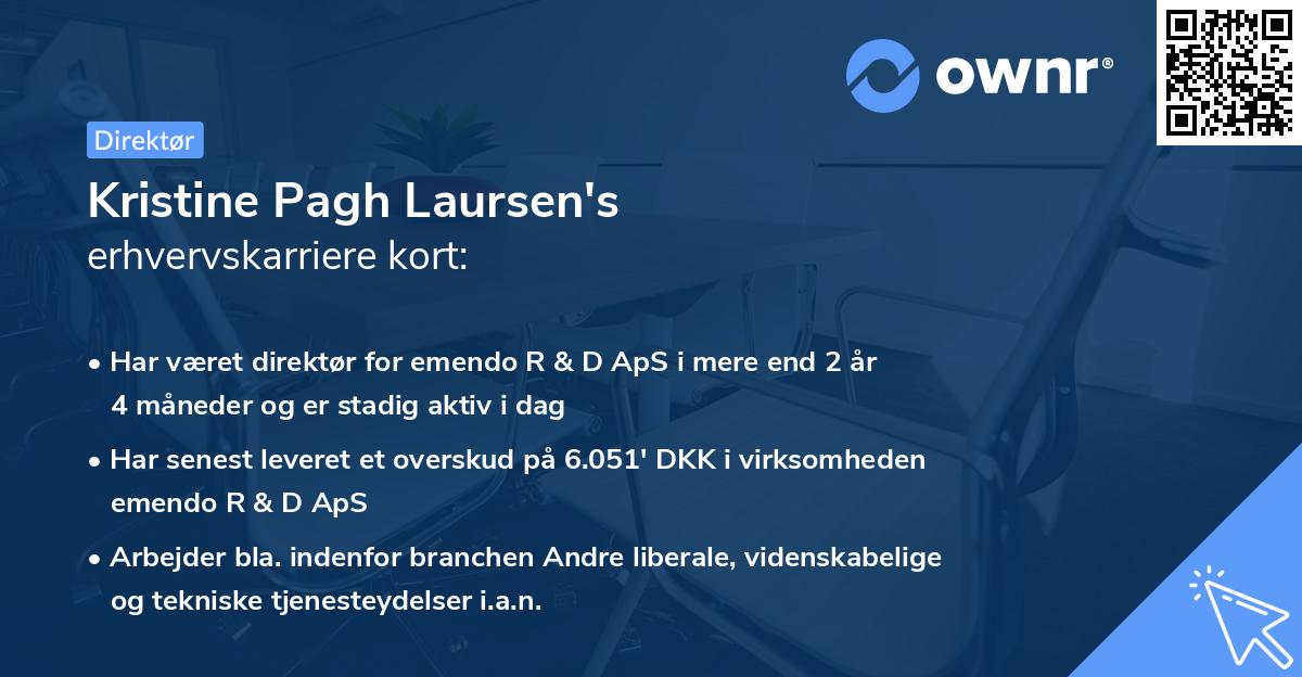 Kristine Pagh Laursen's erhvervskarriere kort