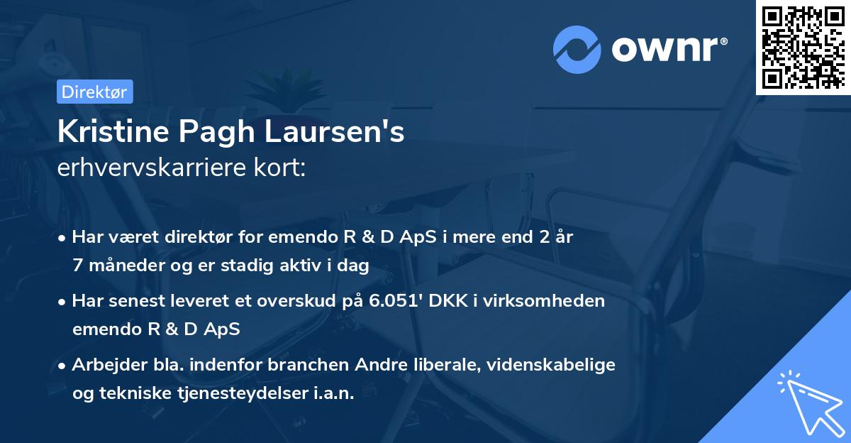Kristine Pagh Laursen's erhvervskarriere kort