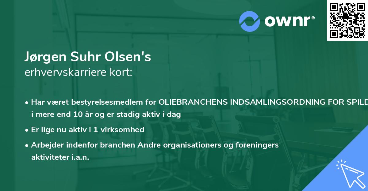 Jørgen Suhr Olsen's erhvervskarriere kort