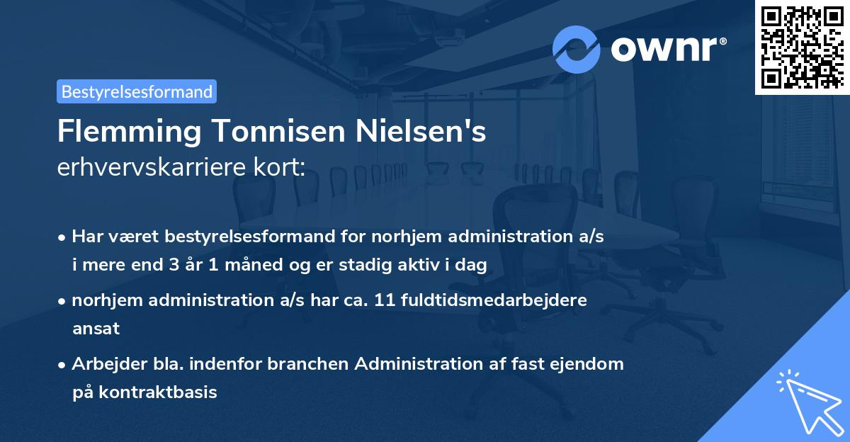 Flemming Tonnisen Nielsen's erhvervskarriere kort