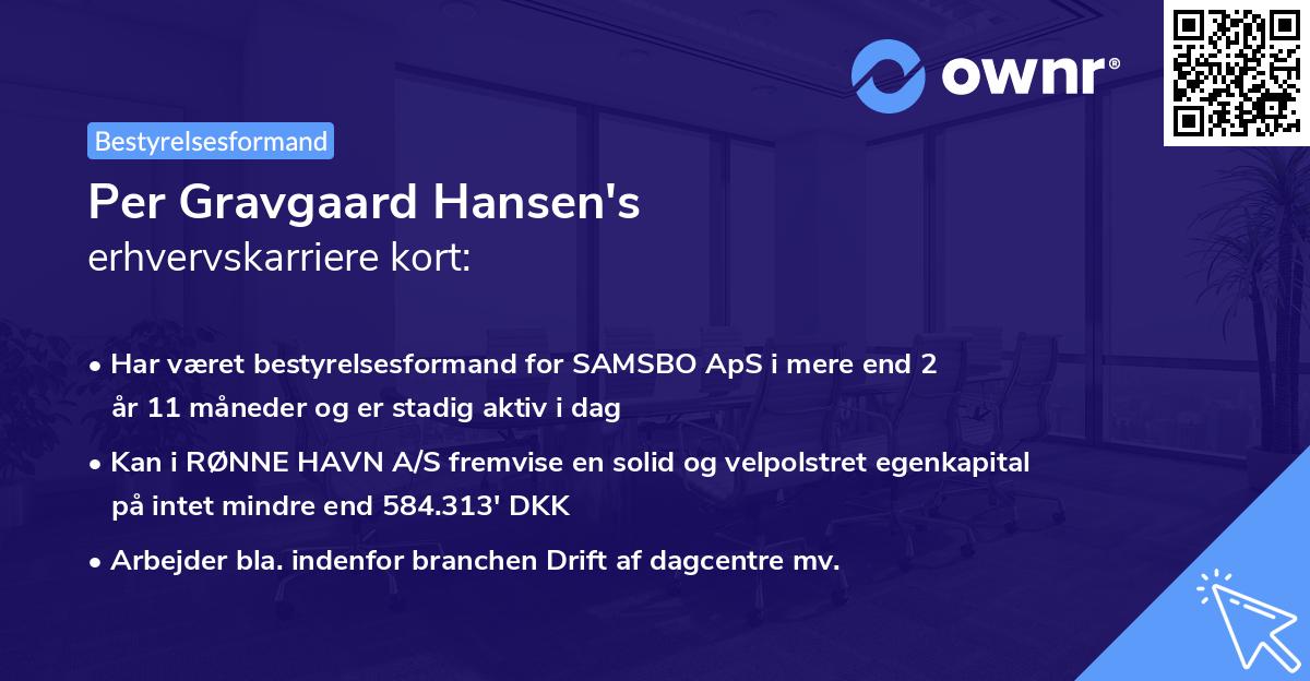 Per Gravgaard Hansen's erhvervskarriere kort