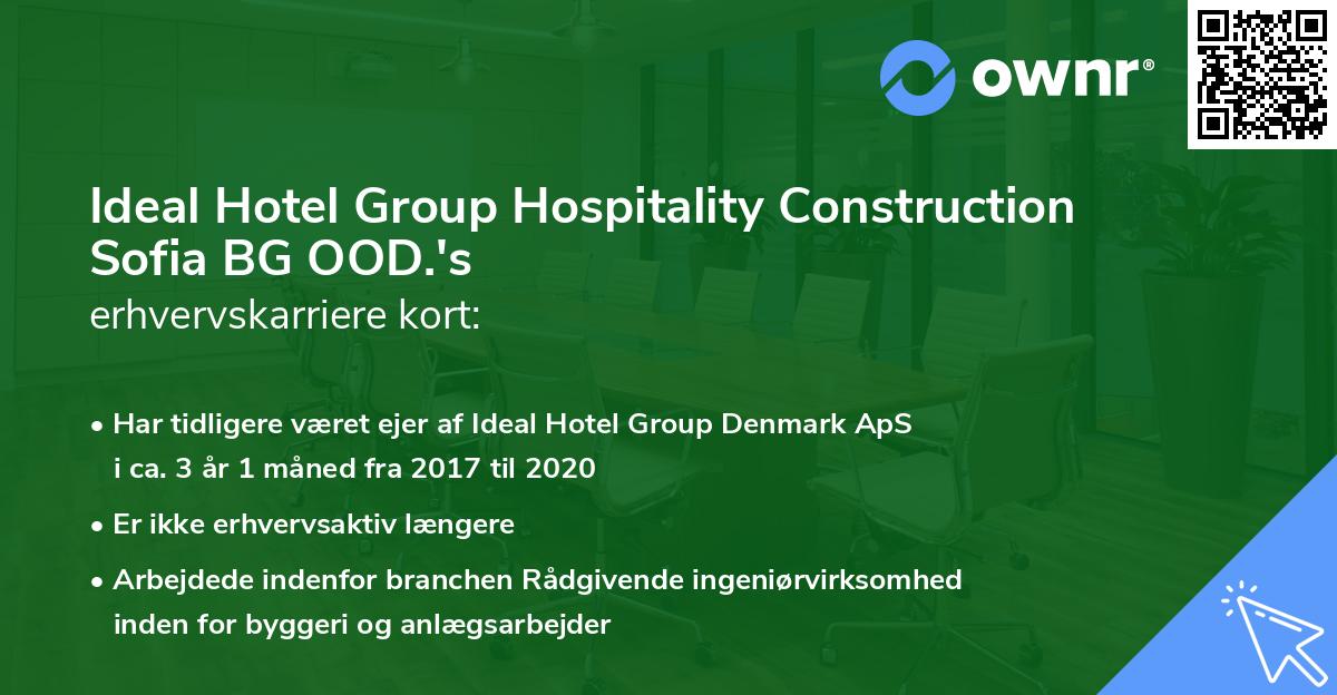 Ideal Hotel Group Hospitality Construction Sofia BG OOD.'s erhvervskarriere kort
