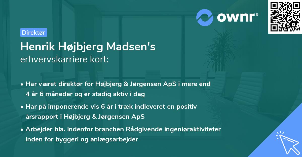 Henrik Højbjerg Madsen's erhvervskarriere kort