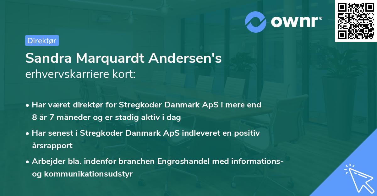 Sandra Marquardt Andersen's erhvervskarriere kort