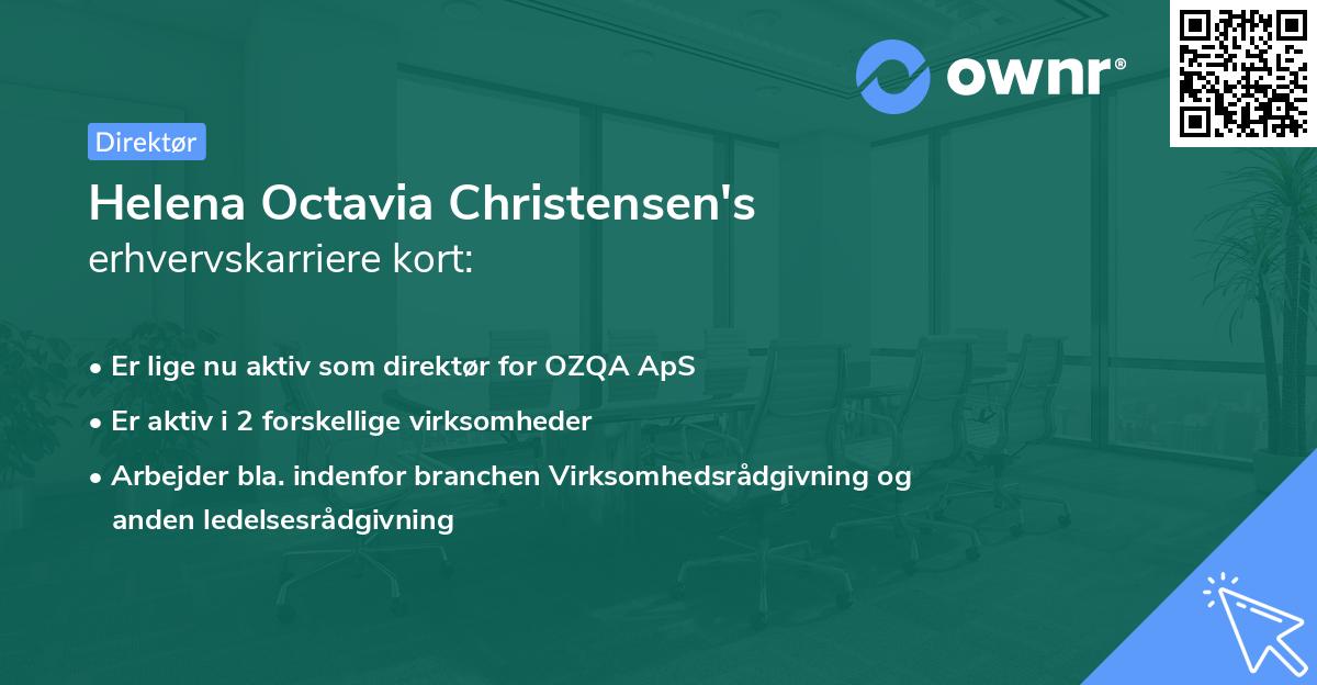 Helena Octavia Christensen's erhvervskarriere kort