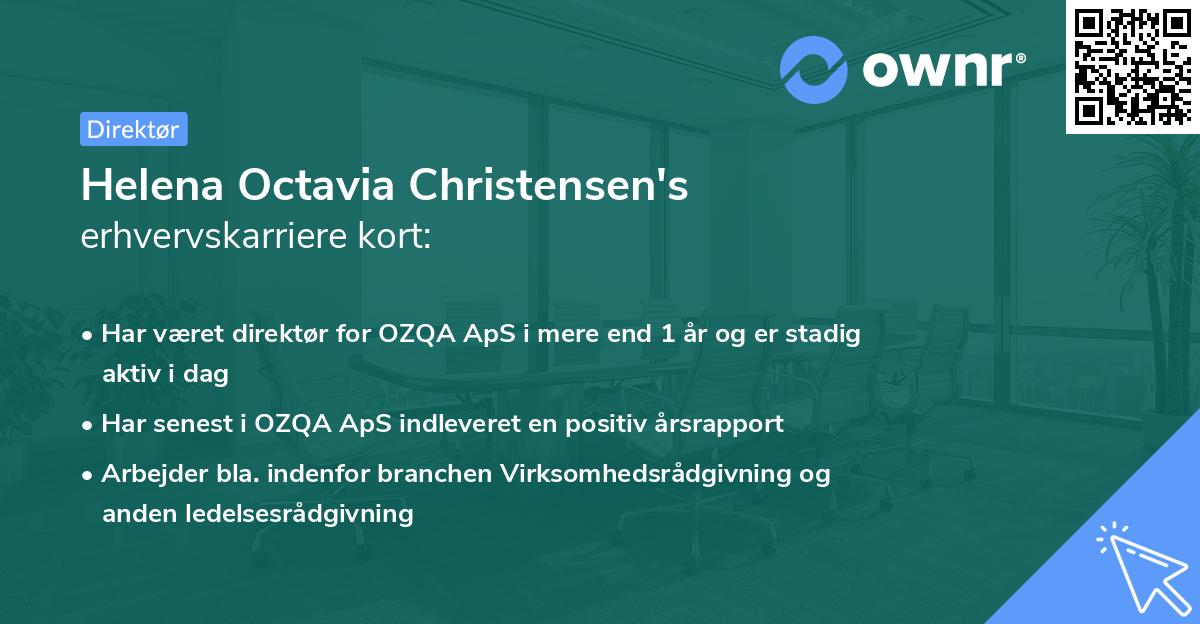 Helena Octavia Christensen's erhvervskarriere kort