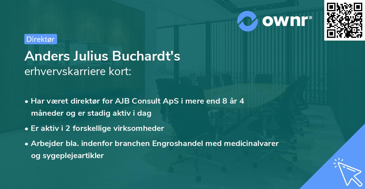 Anders Julius Buchardt's erhvervskarriere kort