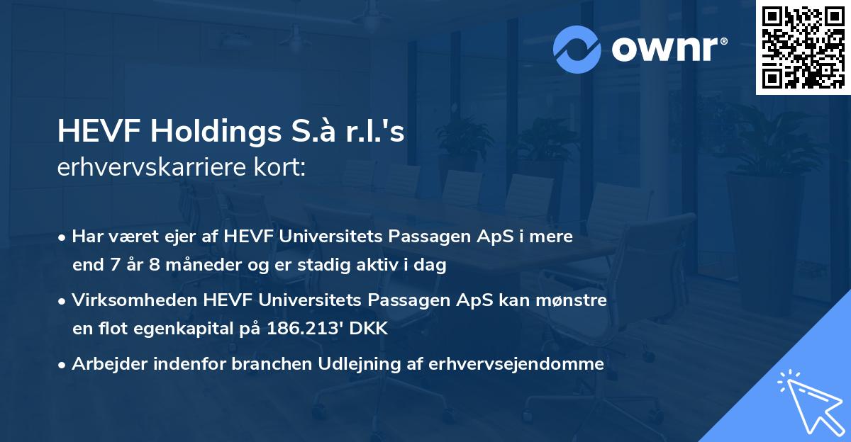HEVF Holdings S.à r.l.'s erhvervskarriere kort