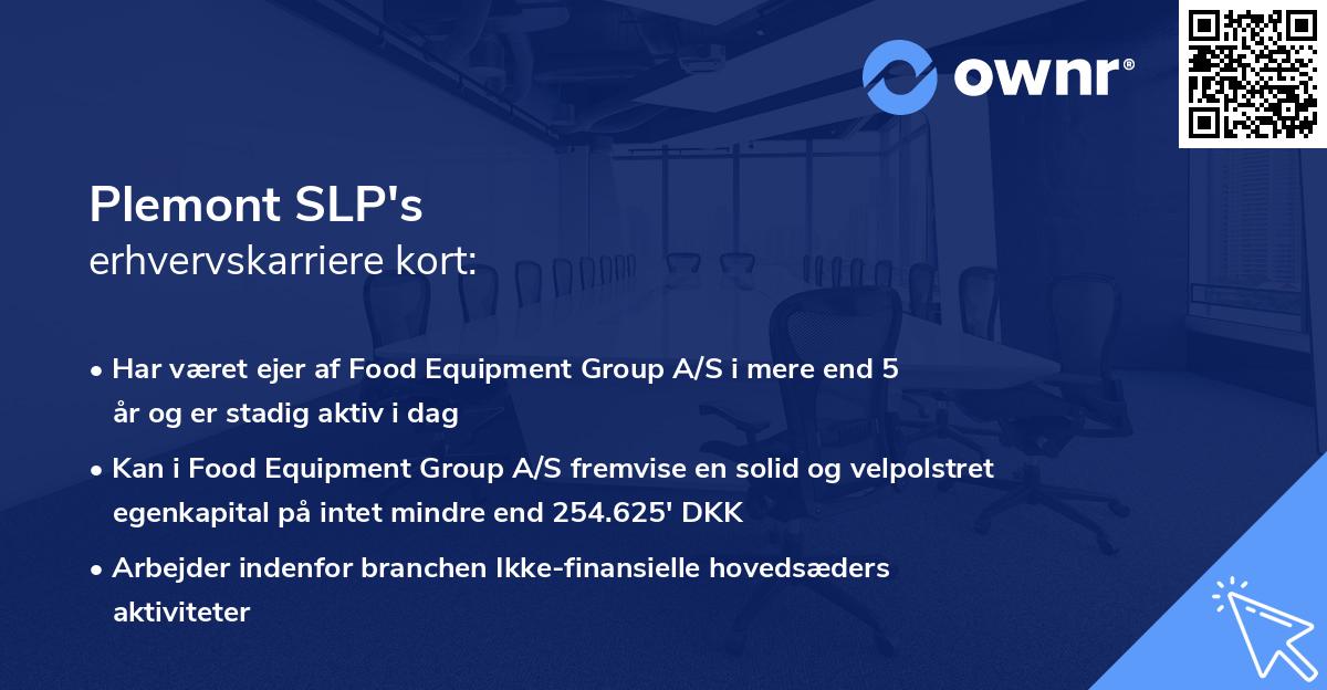Plemont SLP's erhvervskarriere kort