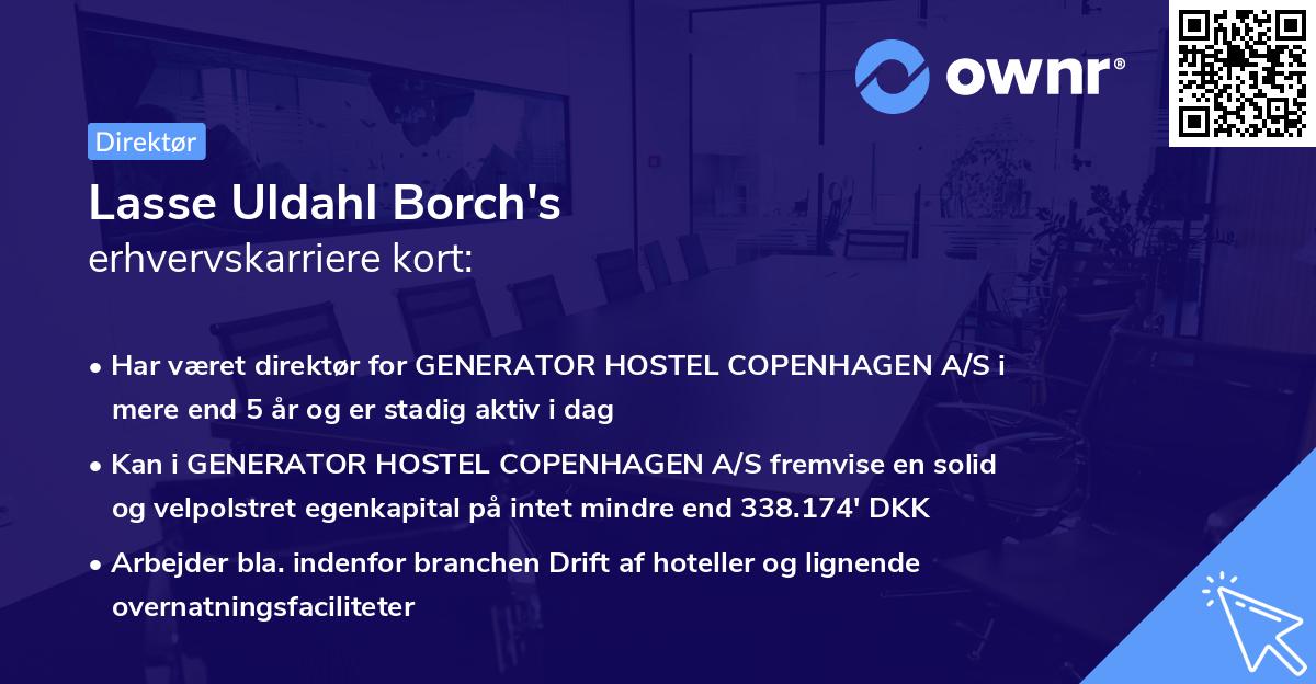 Lasse Uldahl Borch's erhvervskarriere kort