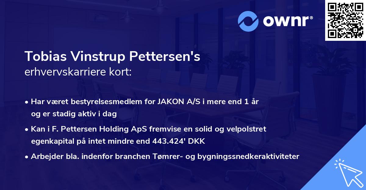 Tobias Vinstrup Pettersen's erhvervskarriere kort