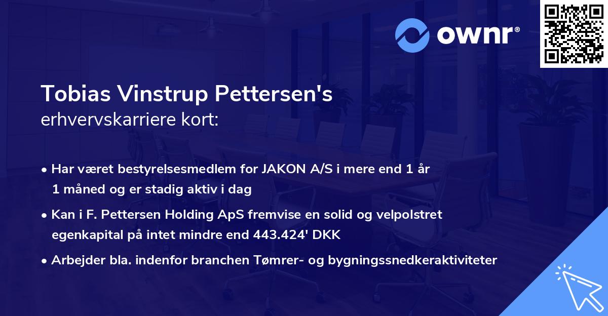 Tobias Vinstrup Pettersen's erhvervskarriere kort