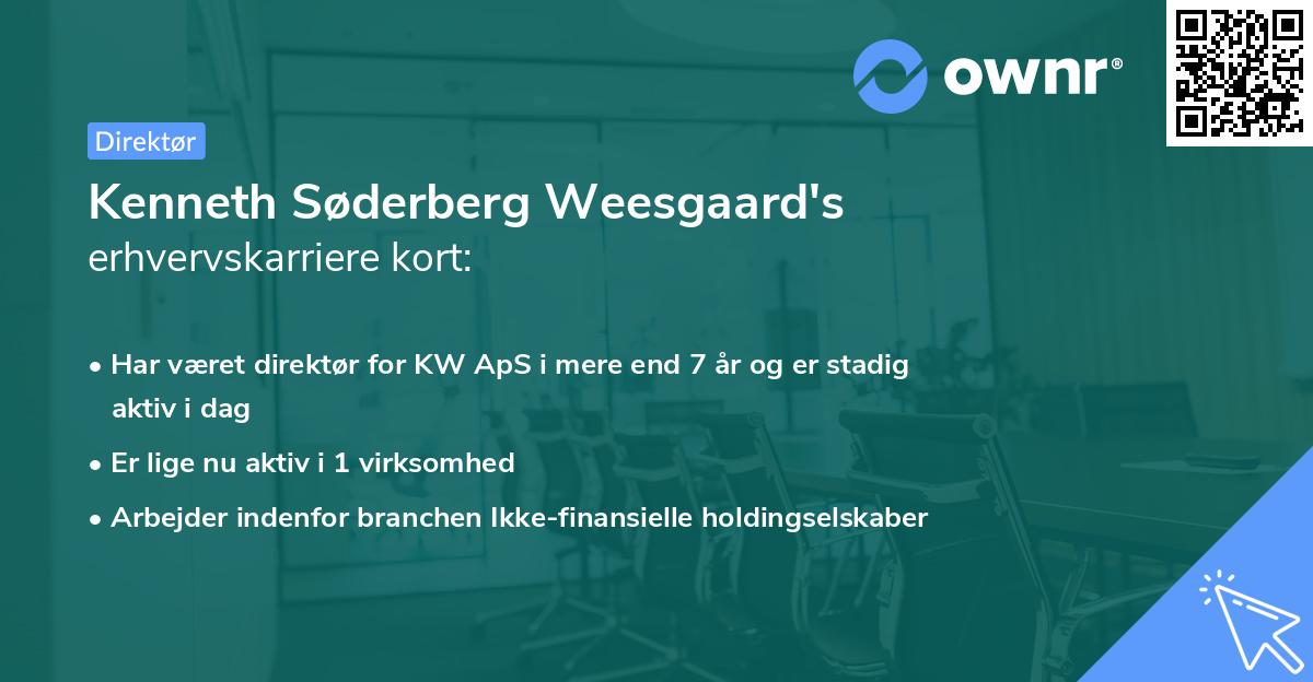 Kenneth Søderberg Weesgaard's erhvervskarriere kort