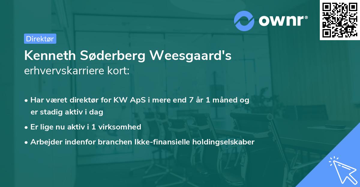 Kenneth Søderberg Weesgaard's erhvervskarriere kort