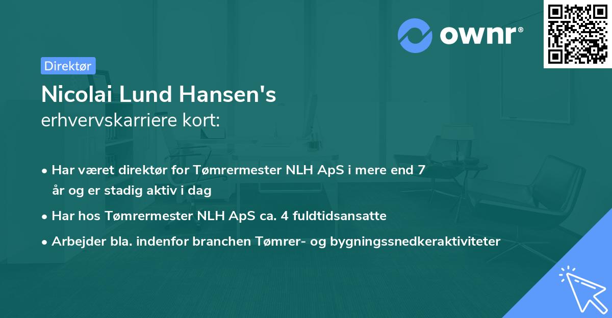 Nicolai Lund Hansen's erhvervskarriere kort