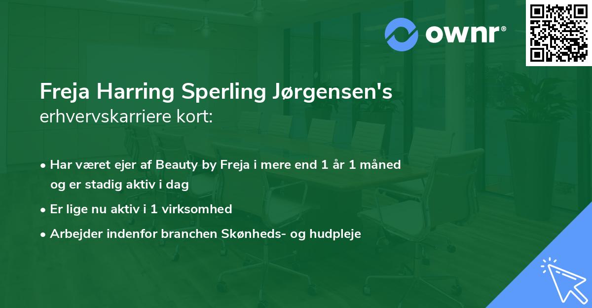 Freja Harring Sperling Jørgensen's erhvervskarriere kort