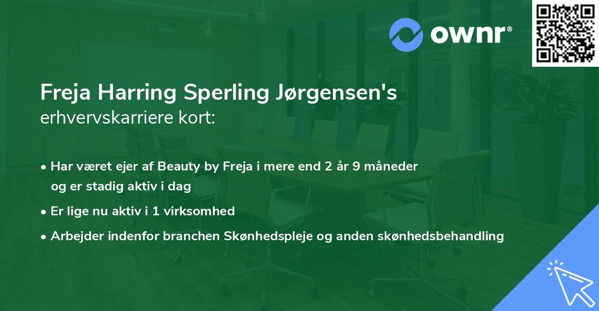 Freja Harring Sperling Jørgensen's erhvervskarriere kort