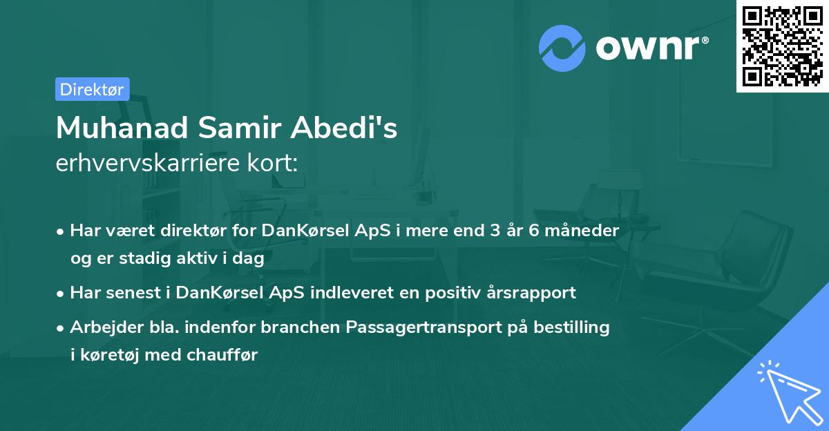 Muhanad Samir Abedi's erhvervskarriere kort