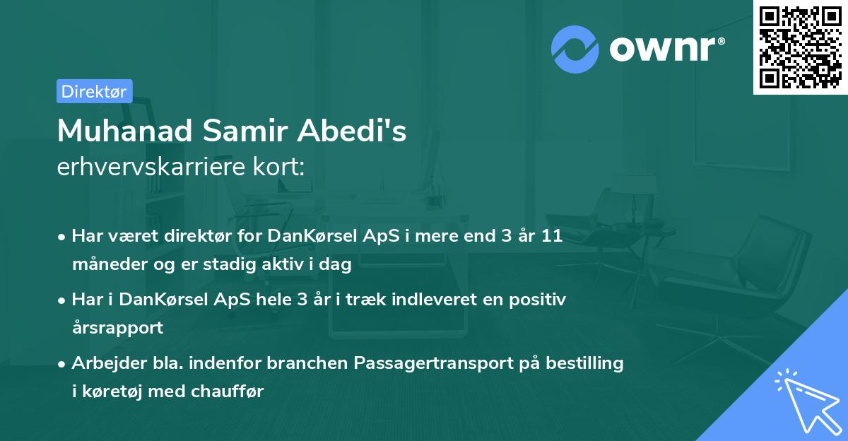 Muhanad Samir Abedi's erhvervskarriere kort