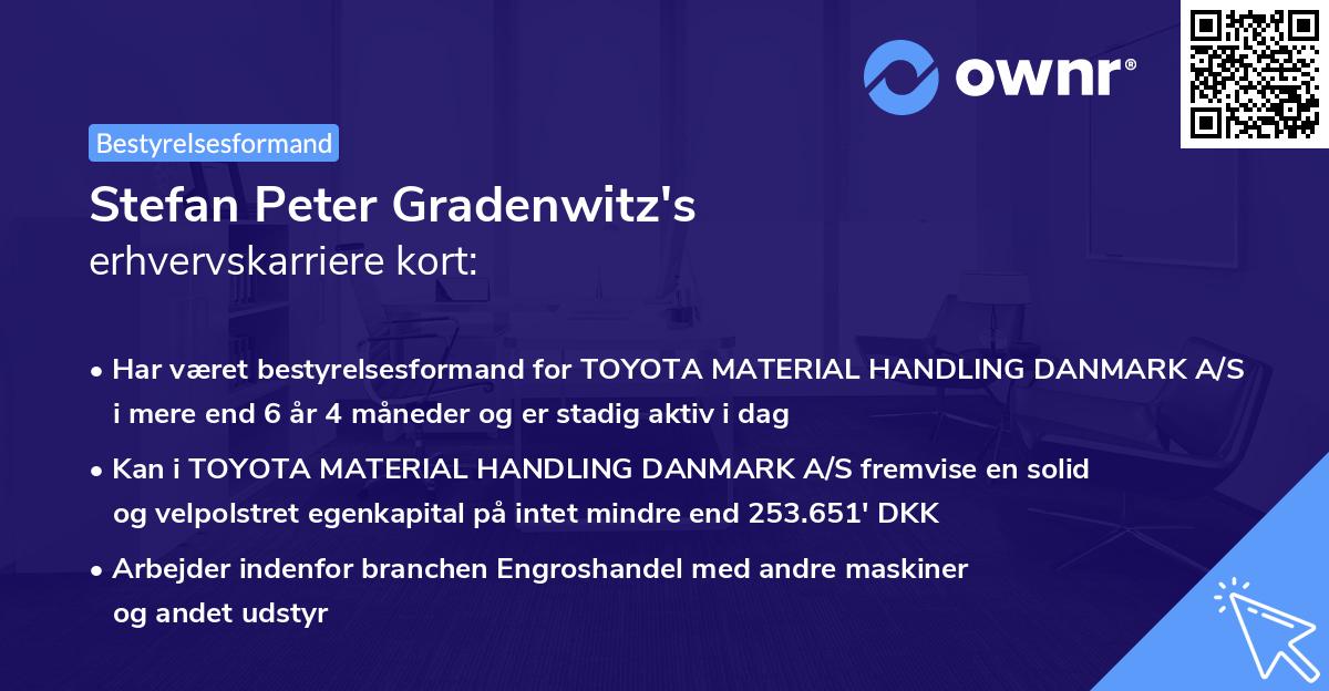 Stefan Peter Gradenwitz's erhvervskarriere kort