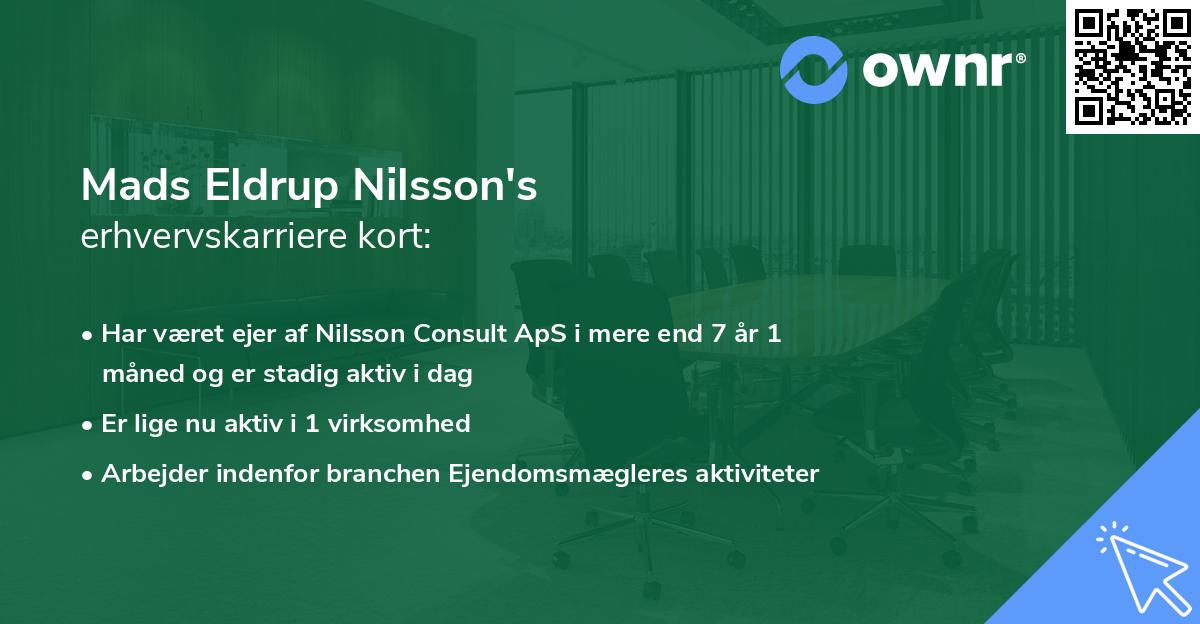 Mads Eldrup Nilsson's erhvervskarriere kort