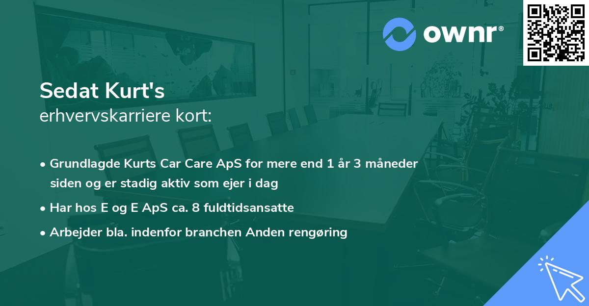 Sedat Kurt's erhvervskarriere kort