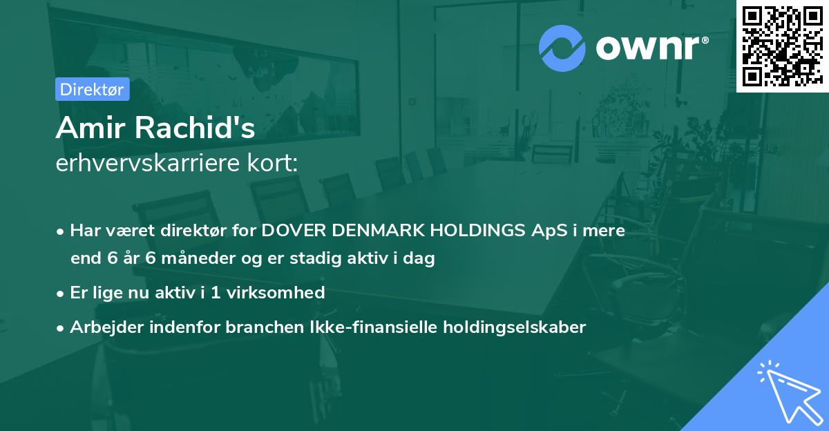 Amir Rachid's erhvervskarriere kort