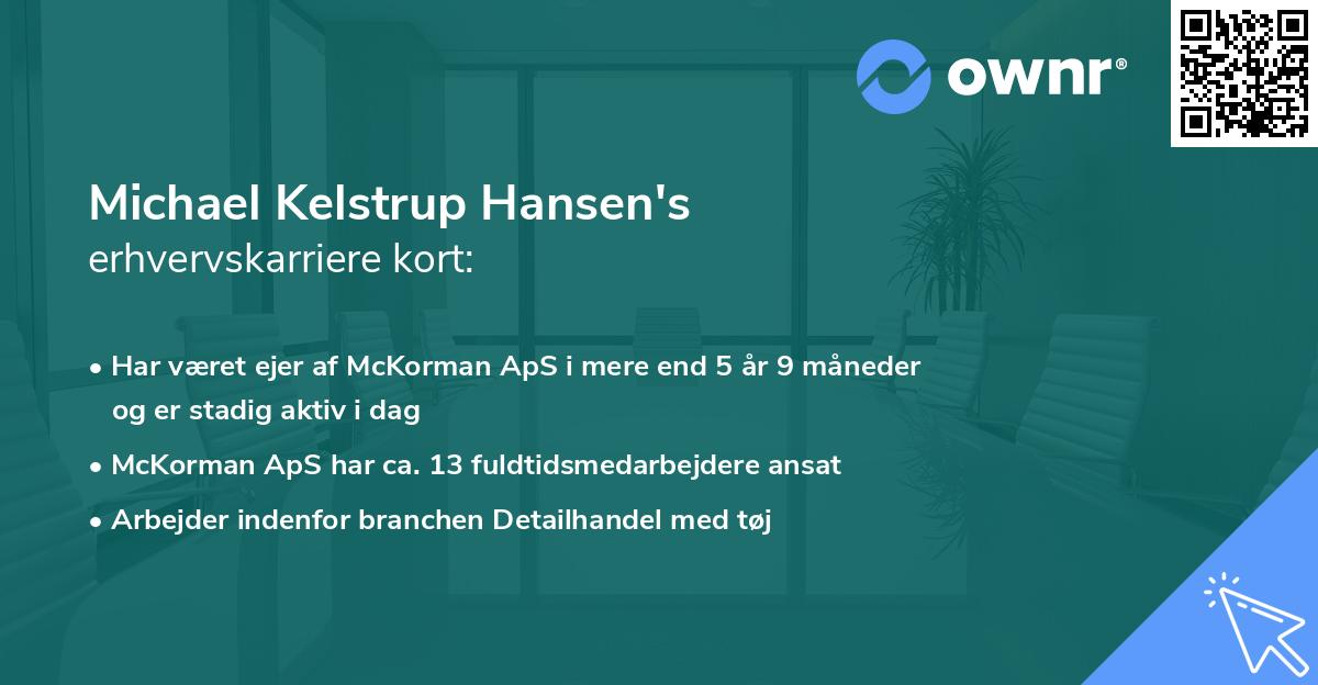 Michael Kelstrup Hansen's erhvervskarriere kort