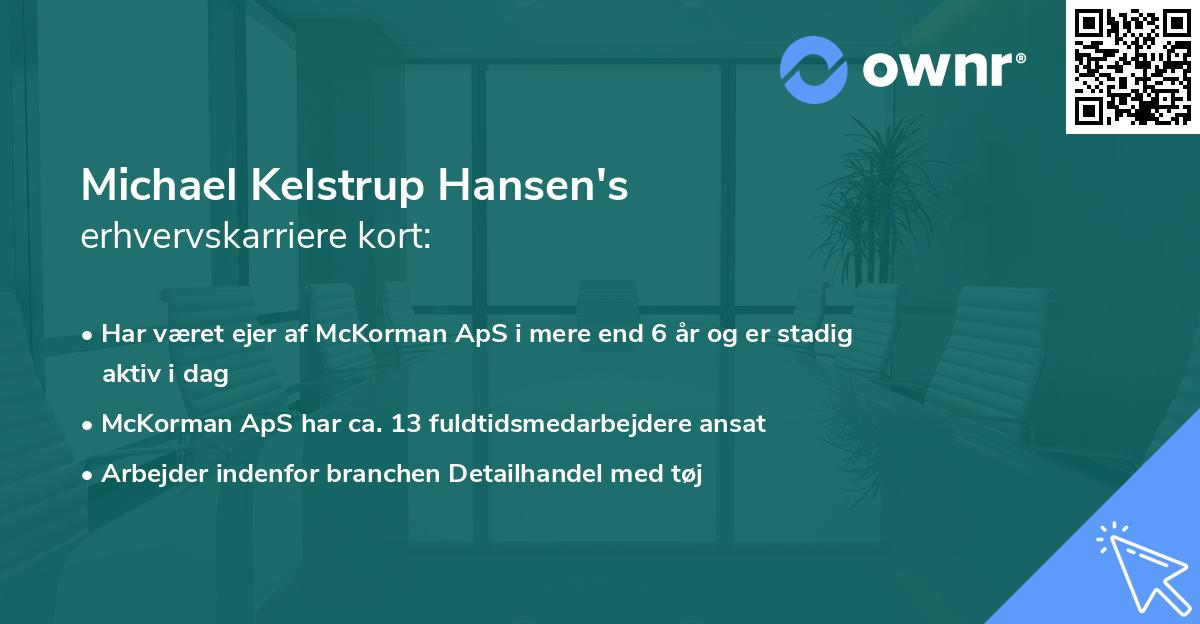 Michael Kelstrup Hansen's erhvervskarriere kort