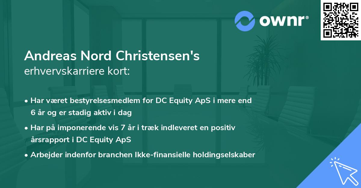 Andreas Nord Christensen's erhvervskarriere kort