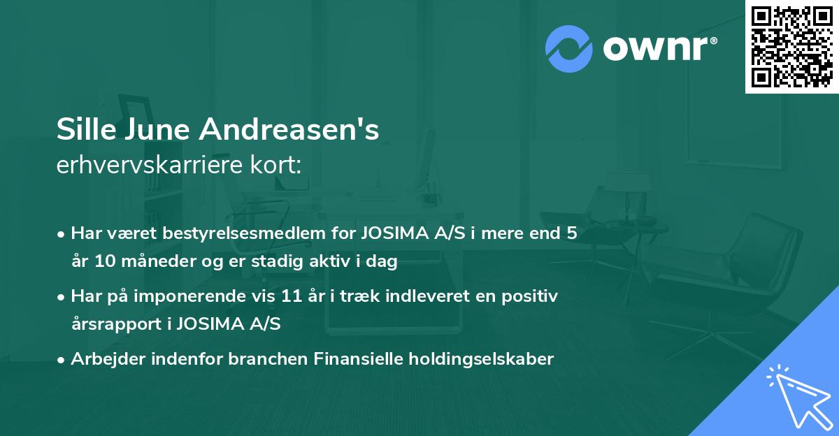 Sille June Andreasen's erhvervskarriere kort