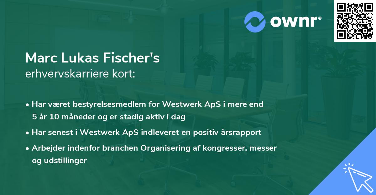 Marc Lukas Fischer's erhvervskarriere kort