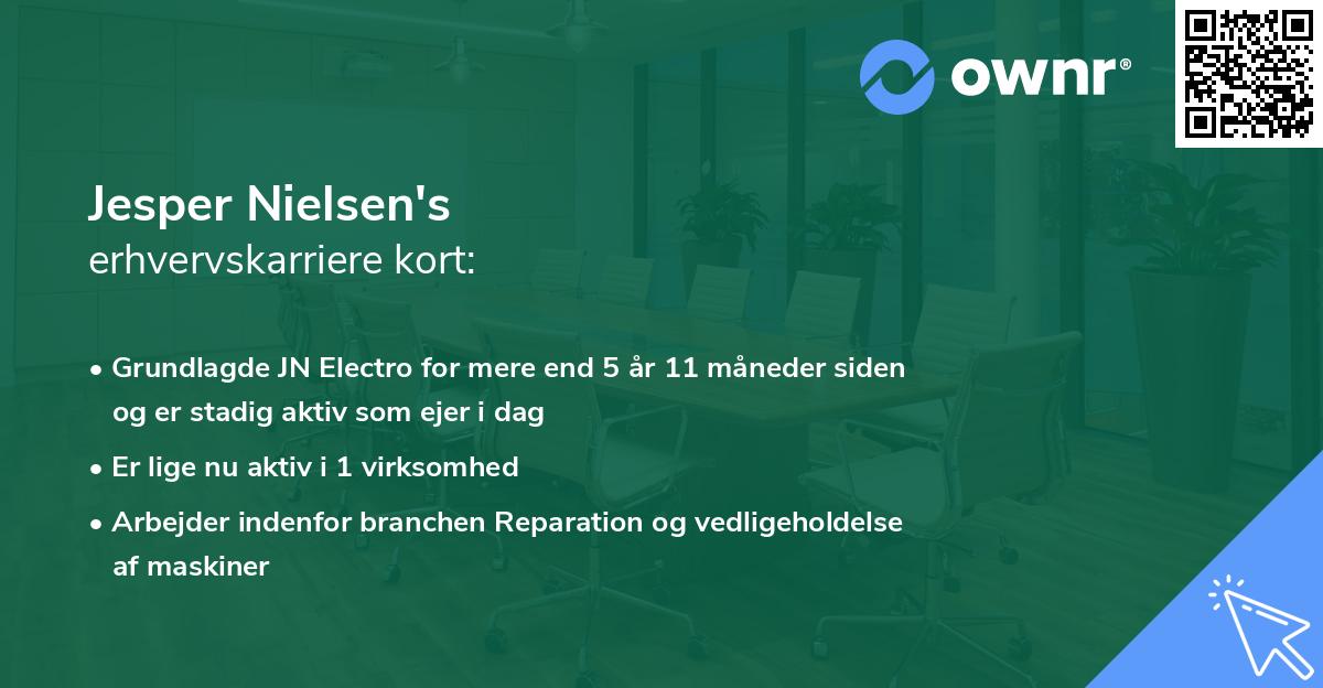 Jesper Nielsen's erhvervskarriere kort