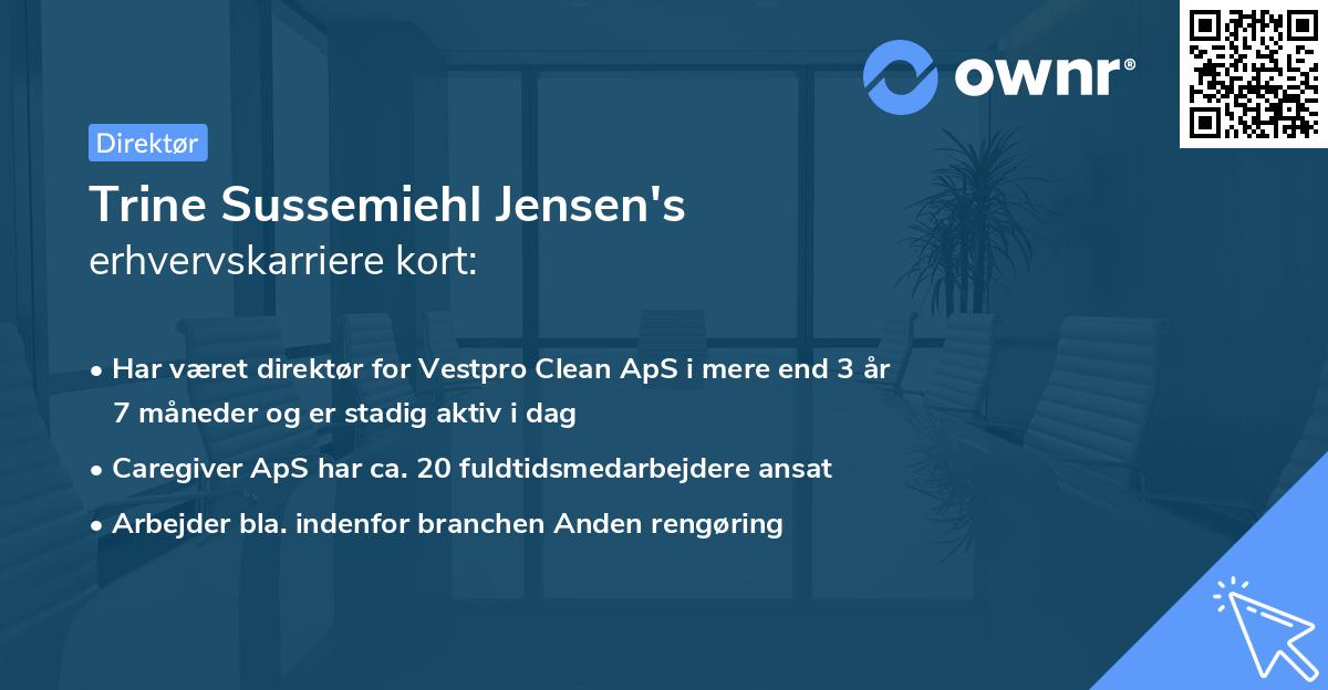 Trine Sussemiehl Jensen's erhvervskarriere kort