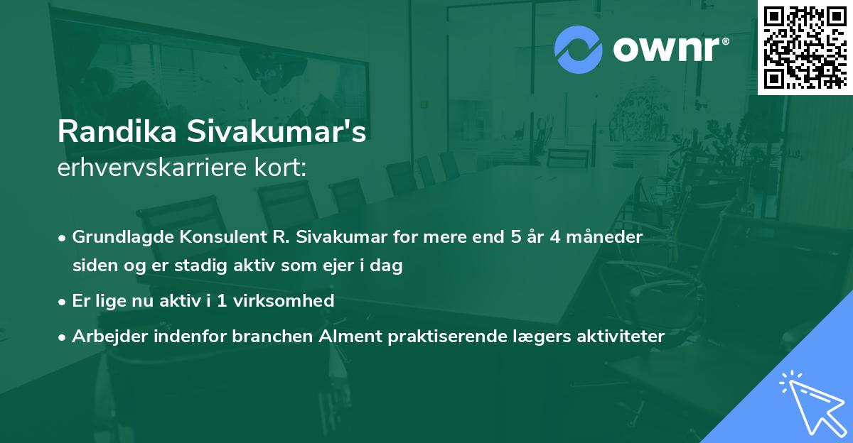 Randika Sivakumar's erhvervskarriere kort