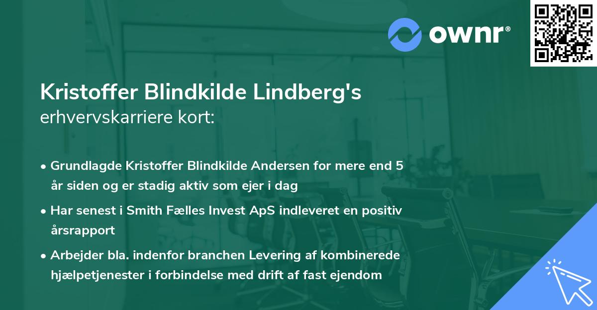 Kristoffer Blindkilde Lindberg's erhvervskarriere kort
