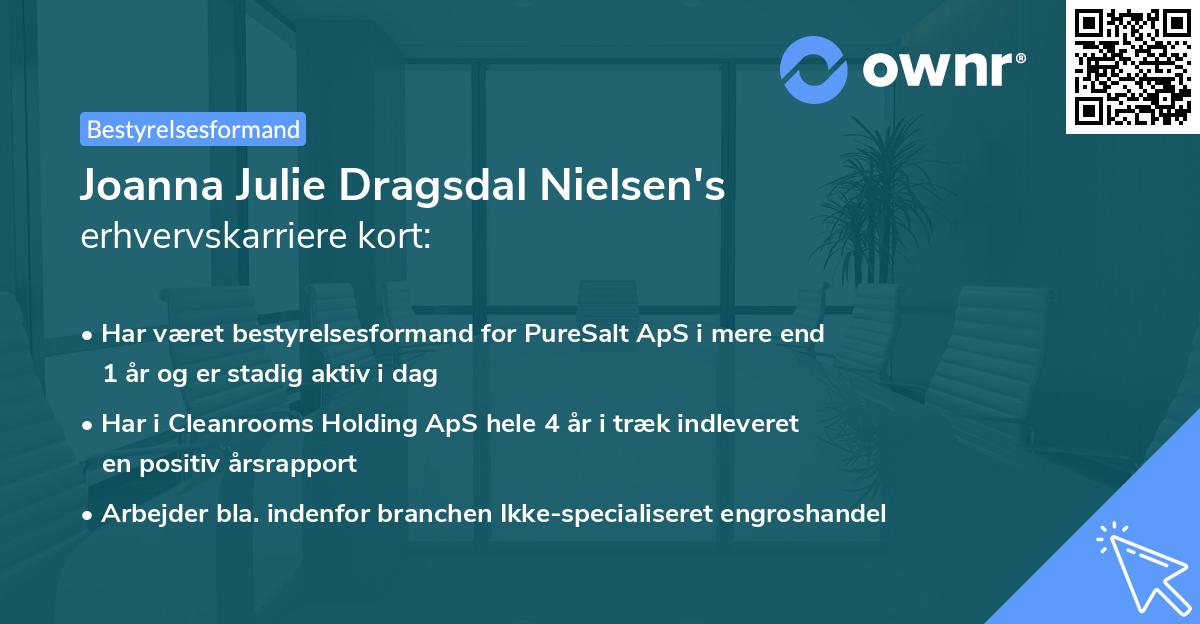 Joanna Julie Dragsdal Nielsen's erhvervskarriere kort