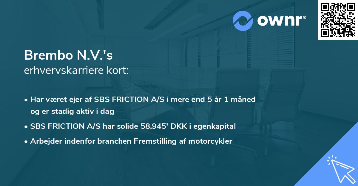 Brembo N.V.'s erhvervskarriere kort