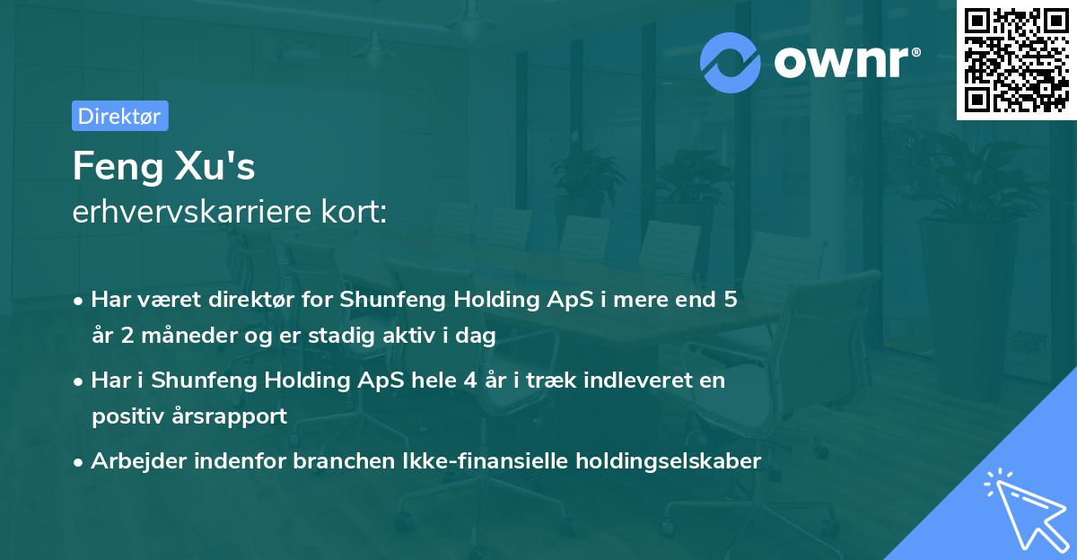 Feng Xu's erhvervskarriere kort