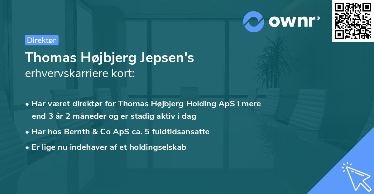 Thomas Højbjerg Jepsen's erhvervskarriere kort
