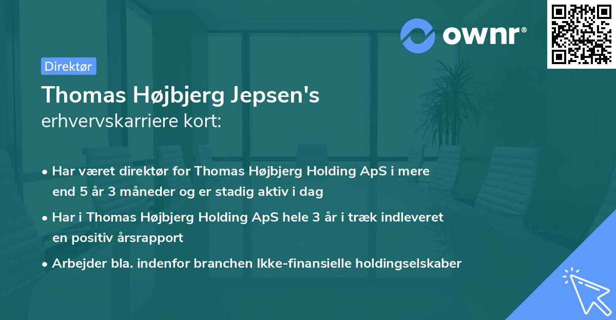 Thomas Højbjerg Jepsen's erhvervskarriere kort