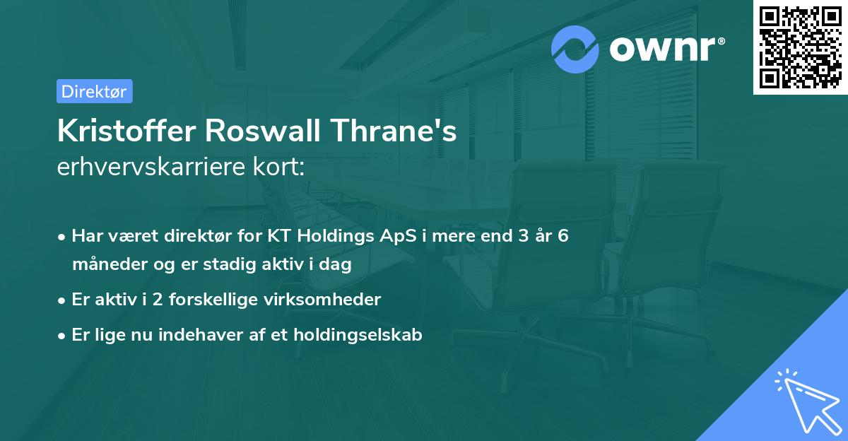 Kristoffer Roswall Thrane's erhvervskarriere kort
