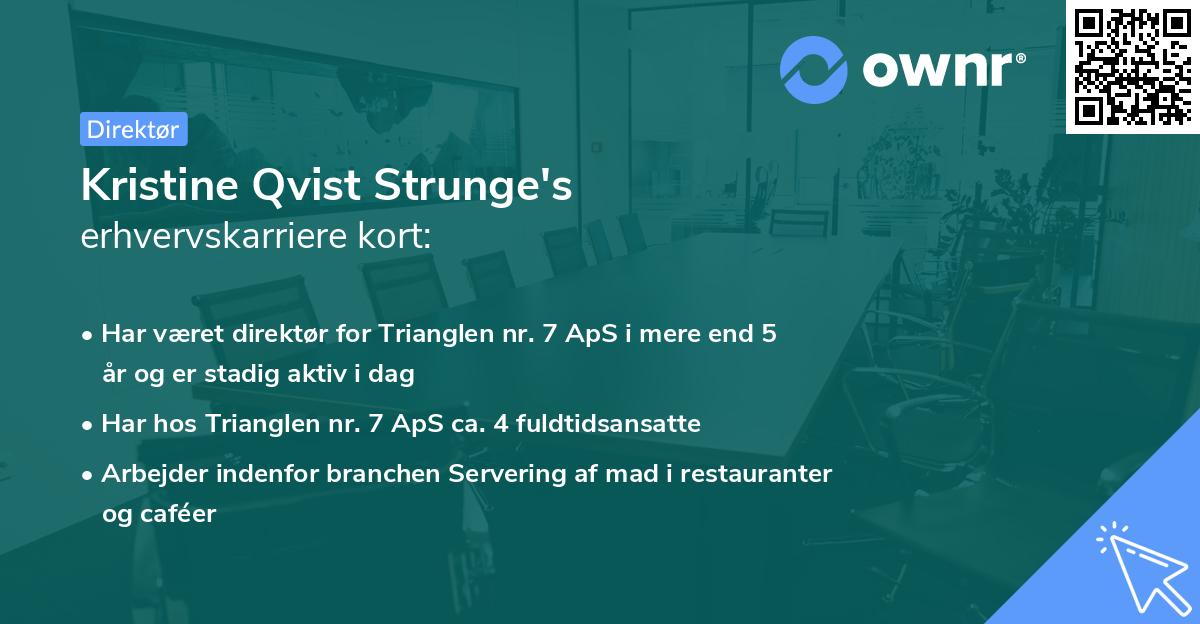 Kristine Qvist Strunge's erhvervskarriere kort