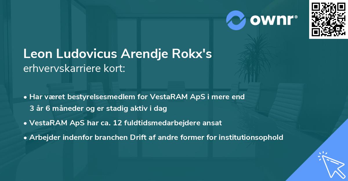 Leon Ludovicus Arendje Rokx's erhvervskarriere kort